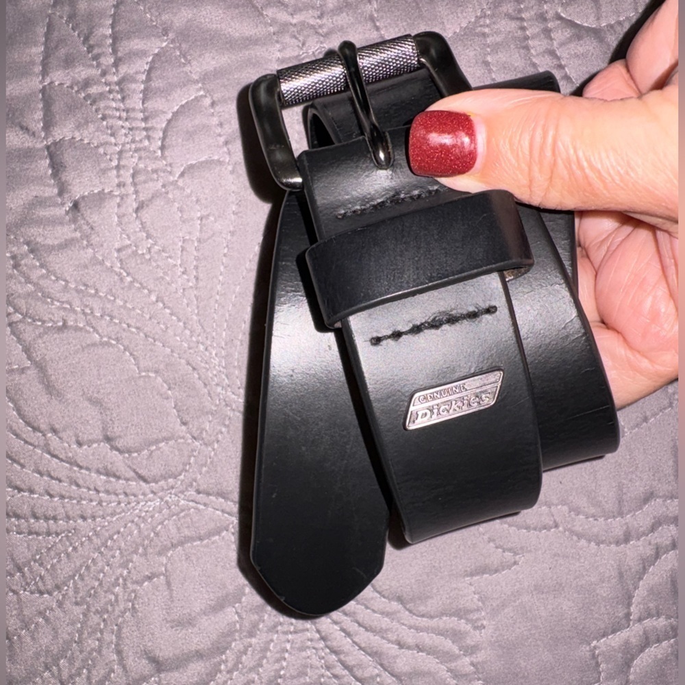 Dickies black leather belt size 40